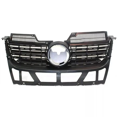 New Grille Assembly For 2005-2010 Volkswagen Jetta Matte Black Plastic Foto 1 de 4