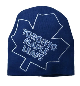 Toronto Maple Leafs NHL Big Logo Knit Cuffless Beanie, Winter Hat by Reebok - Picture 1 of 4