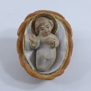 Figura de belén madera tallada Niño Jesús tallado en madera pesado Oberammergau (230) - Imagen 1 de 6