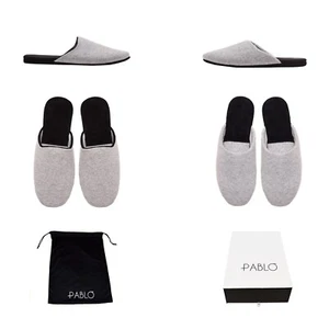 100% Cashmere and Genuine Leather Slippers for Men and Women - Picture 1 of 18