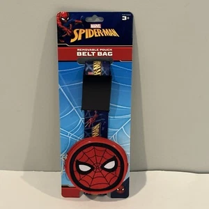 Marvel Spider-Man Kids Child Boy's Belt with Removable Zip Pouch Bag Ages 3+ NEW - Picture 1 of 13