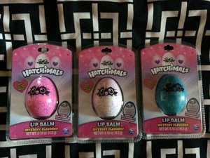 (3) Hatchimals Mystery Flavored Lip Balm Vanilla, Watermelon & Strawberry - Picture 1 of 5