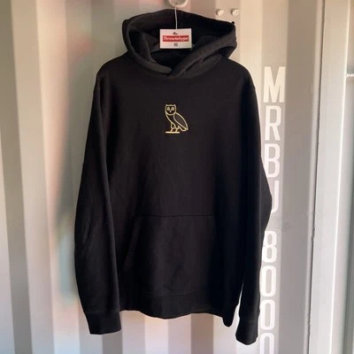 OVO Hoodie Herren Large Black Drake Octobers Very Own Embroidered Owl Pullover Used - Bild 1 von 3