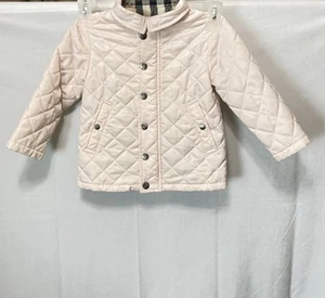 Burberry Mädchen Kleinkind 2 Jahre Rosa Puffer Mantel Jacke - Bild 1 von 15