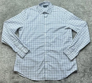 Camicia Tommy Hilfiger uomo 16 32/33 blu grigio a quadri tutte le stagioni elasticizzata slim fit - Foto 1 di 15