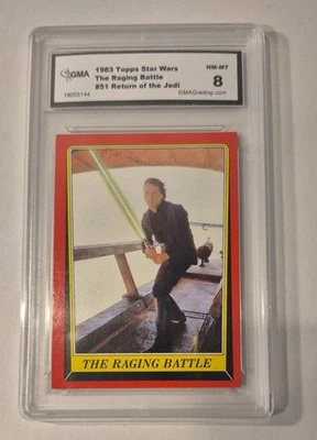 1983 Topps Return of the Jedi #51 The Raging Battle GMA 8 casi nuevo-como nuevo Luke Skywalker Foto 1 de 2