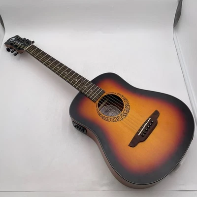 Luna Safari Tribal Travel Acoustic-Electric Guitar Tobacco Sunburst - Image 1 of 4