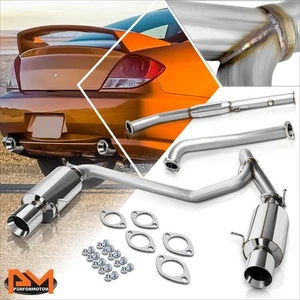 For 03-08 Hyundai Tiburon GK 2.0 L4 Dual 4" Rolled Tip Muffler Catback Exhaust - Picture 1 of 5