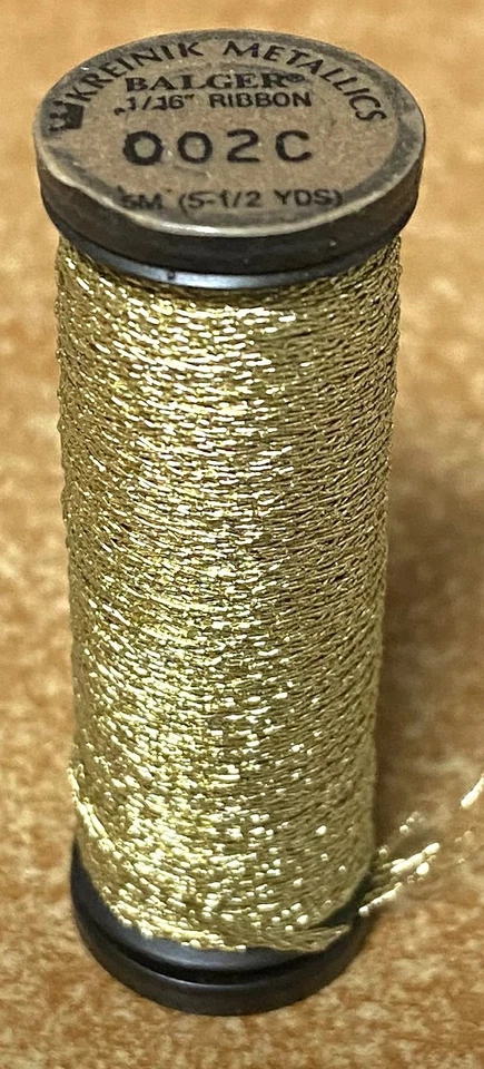 Kreinik 1/16 Metallic Ribbon Choose Your Colors 5m  NEW - Image 1 of 1