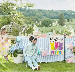 Easter, spring and rabbit garden flag, Outdoor Easter decorations, Double-sided - Picture 1 of 7