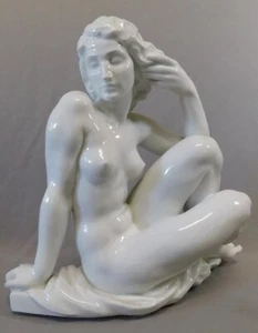 Meissen Porcelain Sculpture by Robert Ullmann "Musing Female Nude" - Picture 1 of 4