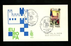 Postal History Italy #1455 FDC Europa & Live Chess Game 1981 Marostica - Picture 1 of 2