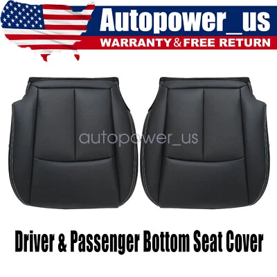 For 2014-2020 Infiniti Q50 Both Side Bottom Perforated Leather Seat Cover Black - Imagem 1 de 4