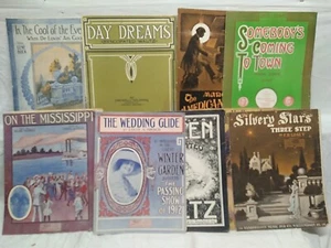 1912 Sheet Music lot of 12 complete song books Wedding Mississippi Eileen 3-step - Picture 1 of 8