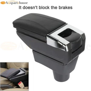 Center Console Armrest Storage Black For 15-2019 Mitsubishi Attrage Mirage 1.2L - Picture 1 of 12