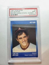 Nolan Ryan PSA 9 1991 Star #3 Texas Rangers Hall of Fame 