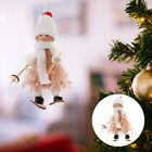  Figurine Ornament Christmas Snowman Gnomes Plush Ski Pendant
