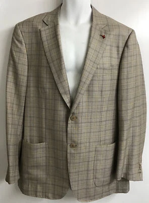Chaqueta Isaia Taupe/Tostado Sencillo Pecho Laine/Seda Talla 46R Foto 1 de 4