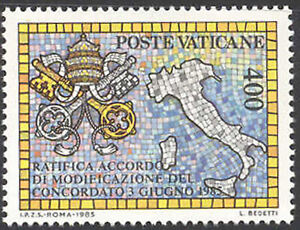 Vatican City - 1985 single - Concordat agreement ratification cv 0.60 lot #7