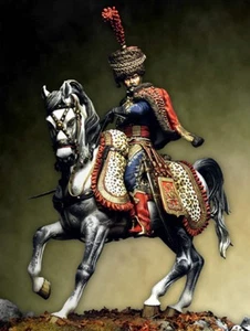 Kit Modelo Resina 1/24 75mm Guerrero Húsares Guardia Guerras Napoleónicas Sin Pintar - Imagen 1 de 4