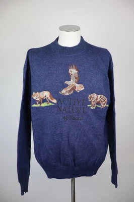 KAPPA '80S MAGLIONE MAGLIA LANA VINTAGE UOMO Tg. L MAN WOOL SWEATER CASUAL - Immagine 1 di 4
