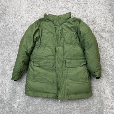 Chaqueta LL Bean Niños Grande Verde Parka Nylon Plumón de Ganso Forrada Aislada Cremallera Completa Foto 1 de 4