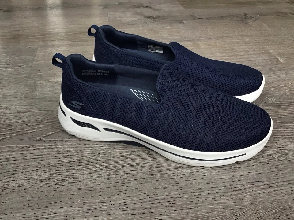 Skechers Mujer Relajado Arco Ajuste Grateful Azul Marino/Blanco 124401W Talla 11 Ancho Foto 1 de 4