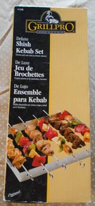 Juego de brochetas de 6 orificios Kebab asador giratorio manual barbacoa parrilla Shish Kabob de lujo - Imagen 1 de 3