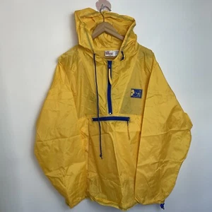 Vintage 90s Disney Mickey Sport Windbreaker Yellow XL Mens Anorak Rare - Picture 1 of 8