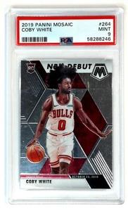 2019 Panini Mosaic NBA Debut Prizm Rookie RC Coby White PSA 9 MT - Picture 1 of 3