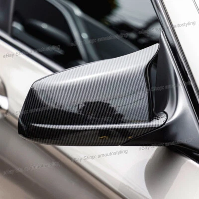 Carbon Fiber M Style Side Mirror Cover Caps For 2011-2013 BMW F10 535i 550i 530d - Image 1 of 4