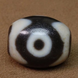 Ancient Tibetan DZI Beads Old Agate Darlow 3 Eye Amulet Pendant Necklace GZI - Picture 1 of 11