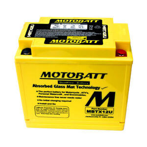 MotoBatt AGM Battery 2004-09 fits Harley Davidson XL XLH Sportster 1200