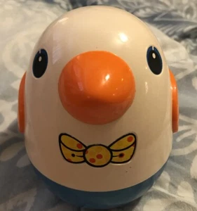 Vintage PLAYSKOOL 5" Weeble Wobble Poly Chime Baby Bird Chick Duck Toy - Picture 1 of 4