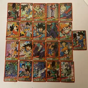 ENORME LOTE 21 pegatinas de cartas Dragon Ball GT sin pelar troncos Goku Gohan de colección Y2K - Imagen 1 de 6