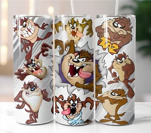 Taz Looney Tunes Tumbler 20oz Stainless Steel Straw Insulated Cup Mug - Picture 1 of 4