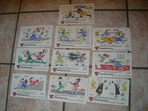 LOT DE 10 BUVARDS LA VACHE QUI RIT SERIE LES DUELS (E237) - Picture 1 of 1