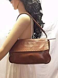 Corello braune Leder-Schultertasche Geldbörse - Bild 1 von 6