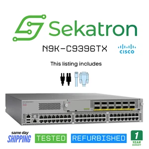 ♻️ Cisco Nexus N9K-C9396TX 48-Port 10GBase-T Switch with 6x 40G QSFP+ ⚡Fast Ship - Afbeelding 1 van 3