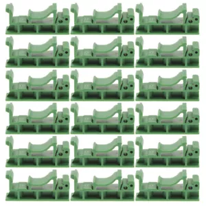 20pcs DIN Rail Carrier Clips PCB Mounting Bracket Holder Control Board Adapter - Foto 1 di 11