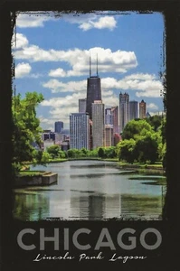 Postal Illinois Chicago Lincoln Park Lagoon COMO NUEVA sin usar - Imagen 1 de 1