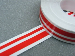 Zierstreifen 12 mm doppelt rot glänzend Zierlinie Dekorstreifen - Bild 1 von 1