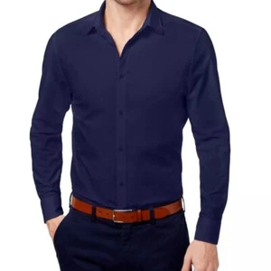 Daniel Hechter Button Down Shirt Men's Size Large Soft Modal blend Black pocket - Picture 1 of 10
