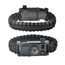 10IN1 Outdoor Emergency Survival Paracord Bracelet Gear Compass Thermometer N1