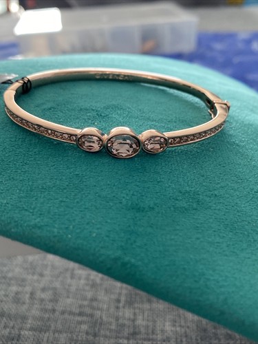 Bracciale Bracciale Cerniera Vintage Oro Rosa Givenchy Rosa Strass Nuovo con etichette