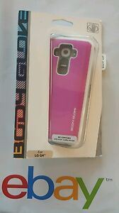 NEW LG G4 FUSION SILK CASE BY BODY GLOVE SHOCK RESISTANT PINK & WHITE OEM 