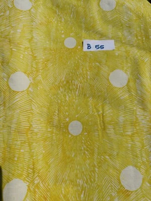 Island Batik - Tela de edredón de algodón amarillo Sunset Sun por media yarda Foto 1 de 2