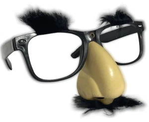 Deluxe RUBBER NOSE EYE GLASSES Funny Furry Eyebrows Mustache MR. Boss Groucho - Picture 1 of 8