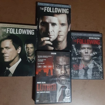 The Following 3 seasons and Luthor complete series dvds Kevin Bacon Idris Elba - Image 1 of 4