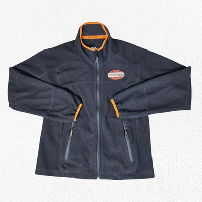 Chaqueta Harley Davidson Retro Polar Negra Parche Harley Cremallera Completa Talla Mediana Foto 1 de 4